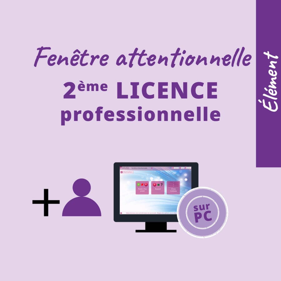 Fenêtre Attentionnelle Licence Professionnelle